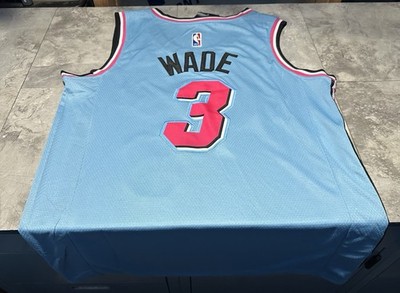 NWT Nike Miami Heat Dwayne Wade Miami Vice Swingman Jersey Size Large Blue