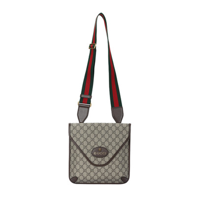 Gucci Neo Vintage Series Metal Tiger Head Monogram Canvas And Leather Tiger