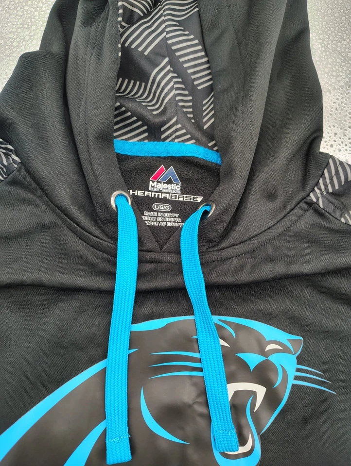 Majestic Carolina Panthers Therma-Base hoody unisex size Large - Image 4 of 4