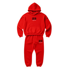 Men  s Red Hoodie  Joggers Sweatsuit Set  23 Legend Tracksuit Sneaker Match