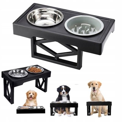 Hundenäpfe auf einem Ständer Slow Eating Bowl Double Adjustable