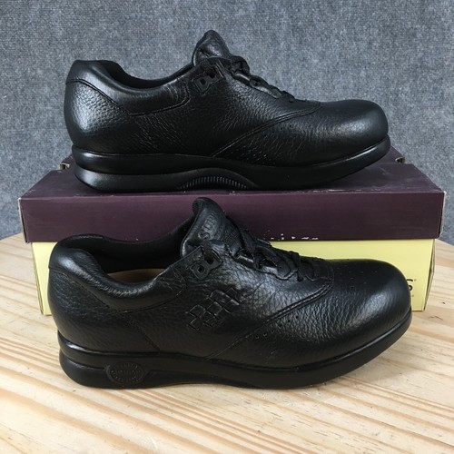 Supremes by Soft Spots Shoes Women 8 M Lace Up Sneaker Casual Leather Black NEW - Picture 1 of 16