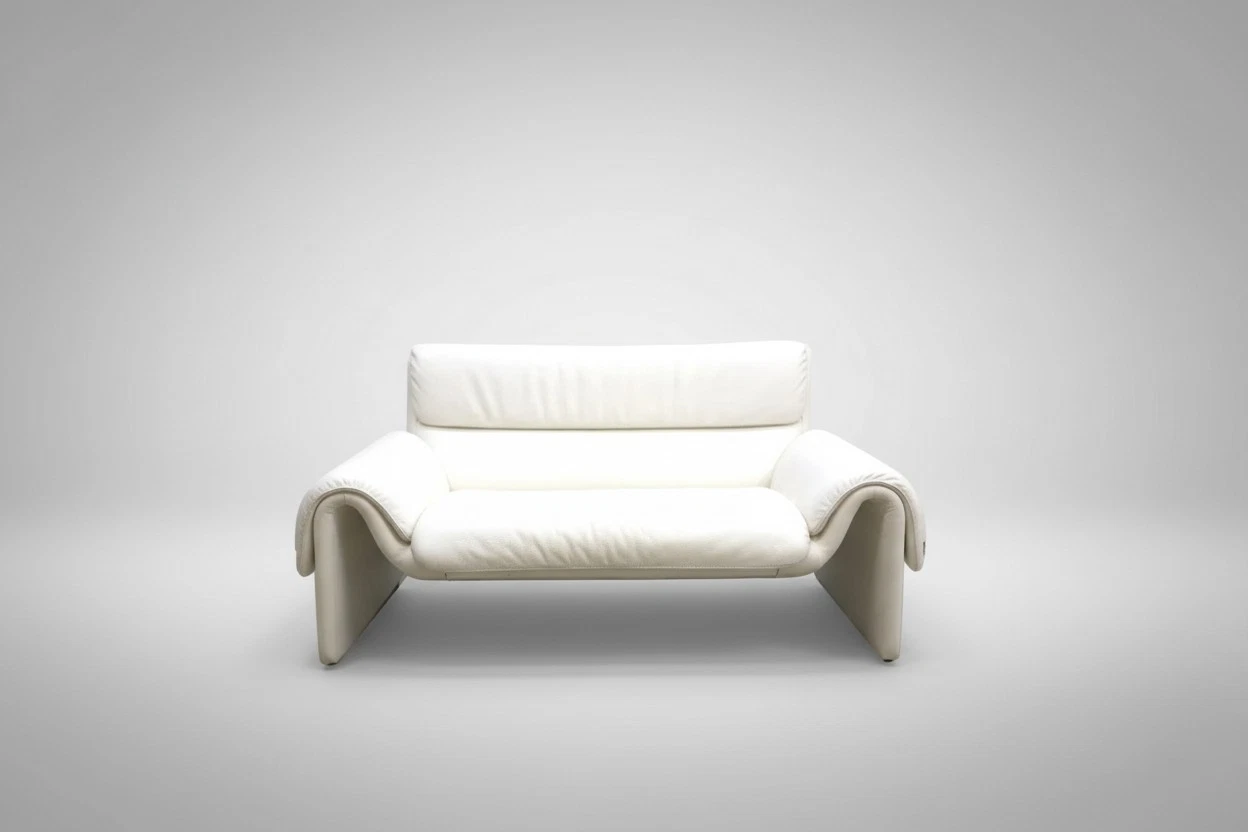 De Sede DS-2011 Designer Sofa Leather Sofa Couch Desede 2 Seater Cream