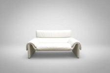 De Sede DS-2011 Designersofa Ledersofa Couch Desede Zweisitzer Creme