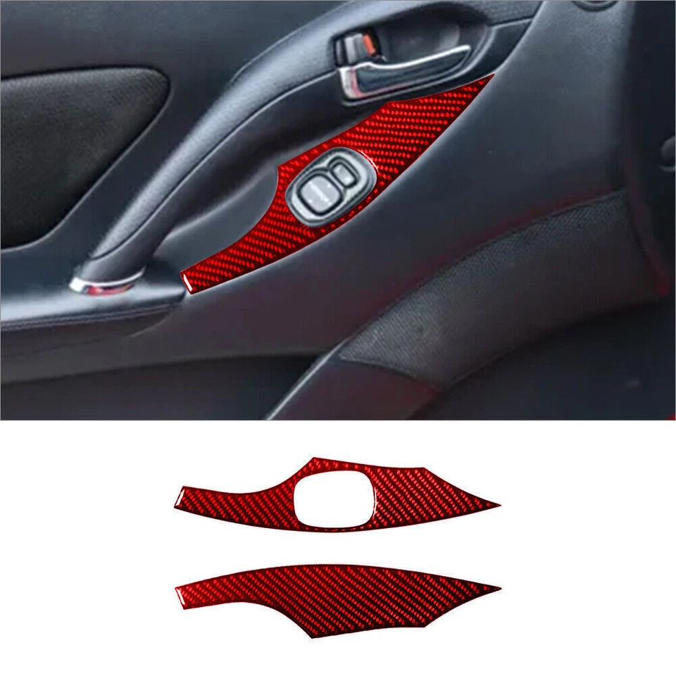 Полный комплект отделки салона из красного углеродного волокна 18 шт. для Toyota Celica 2000-2005 - Изображение 4 из 4