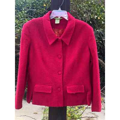 Vintage ESPRIT Women's Red Button Down Jacket - Size M/L
