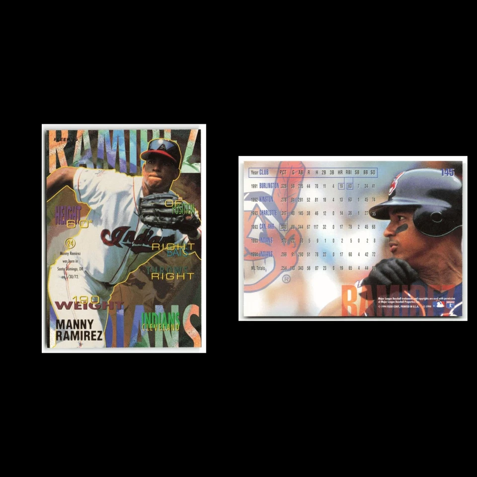 Manny Ramirez #145 1995 Fleer Cleveland Indians Baseball Card MLB NM - Image 3 of 3