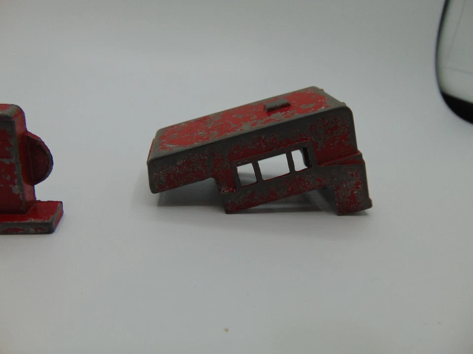 (3) Bombas de gas Midgetoy vintage rojas y azules con remolque para caballos rojo superior rojo EE. UU. Foto 4 de 4