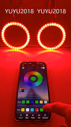 Anillo halo RGB para Alfa Romeo 159 Spider Brera faro ojo ángel bluetooth DRL - Vídeo 1 de 1