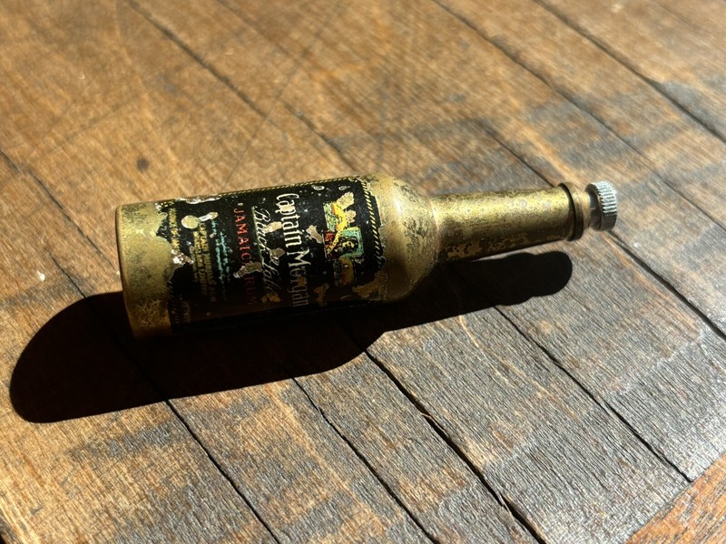 Rare 1950’s CAPTAIN MORGAN Brass Gravity Bottle Opener VERY RARE Works!