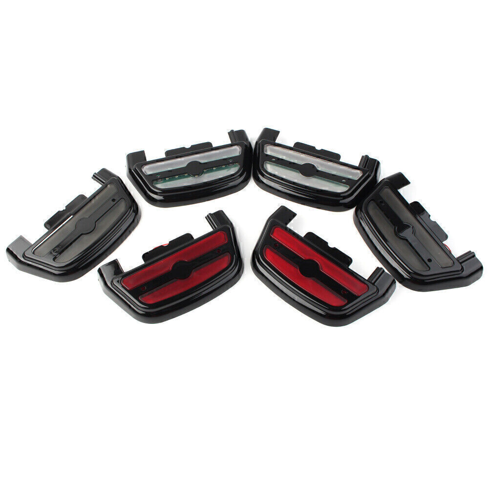 LED Light Passenger Footboard Floorboard Cover For Harley Touring Road