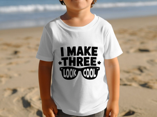 Boys 3rd Birthday T Shirt Toddler 3 Years Old Gift I Make Three Look Cool Fun - Video 1 of 1