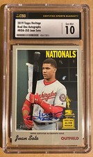 2019 TOPPS HERITAGE JUAN SOTO REAL ONE AUTO AUTOGRAPH CSG 10 ROA-JSO