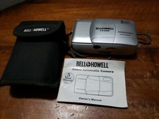 VINTAGE SILVER BELL AND HOWELL 35 MM PANORAMA FIXED CAMERA 740NP