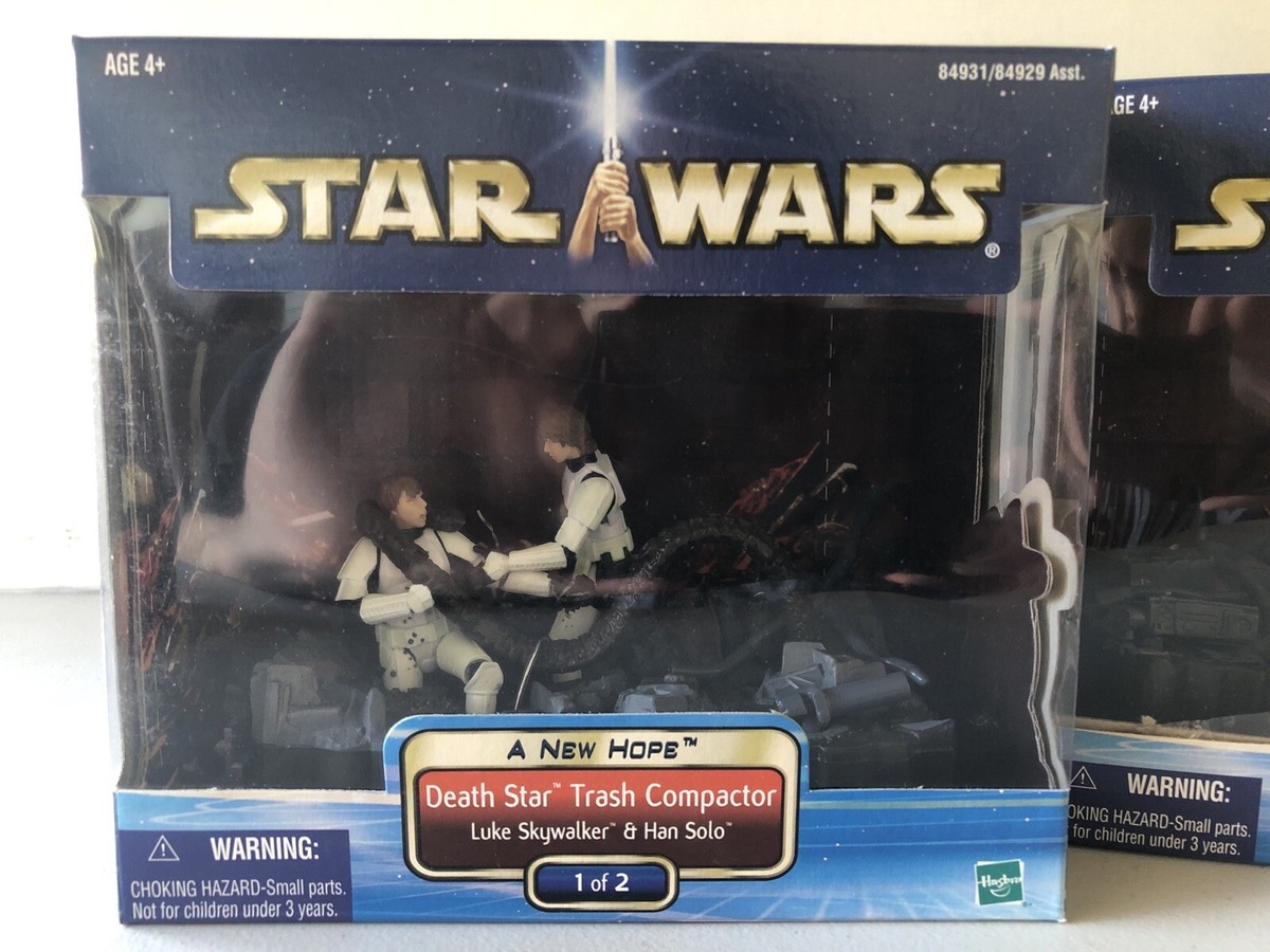 Star Wars DEATH STAR TRASH COMPACTOR Set 1 & 2 Hasbro SEALED MISB