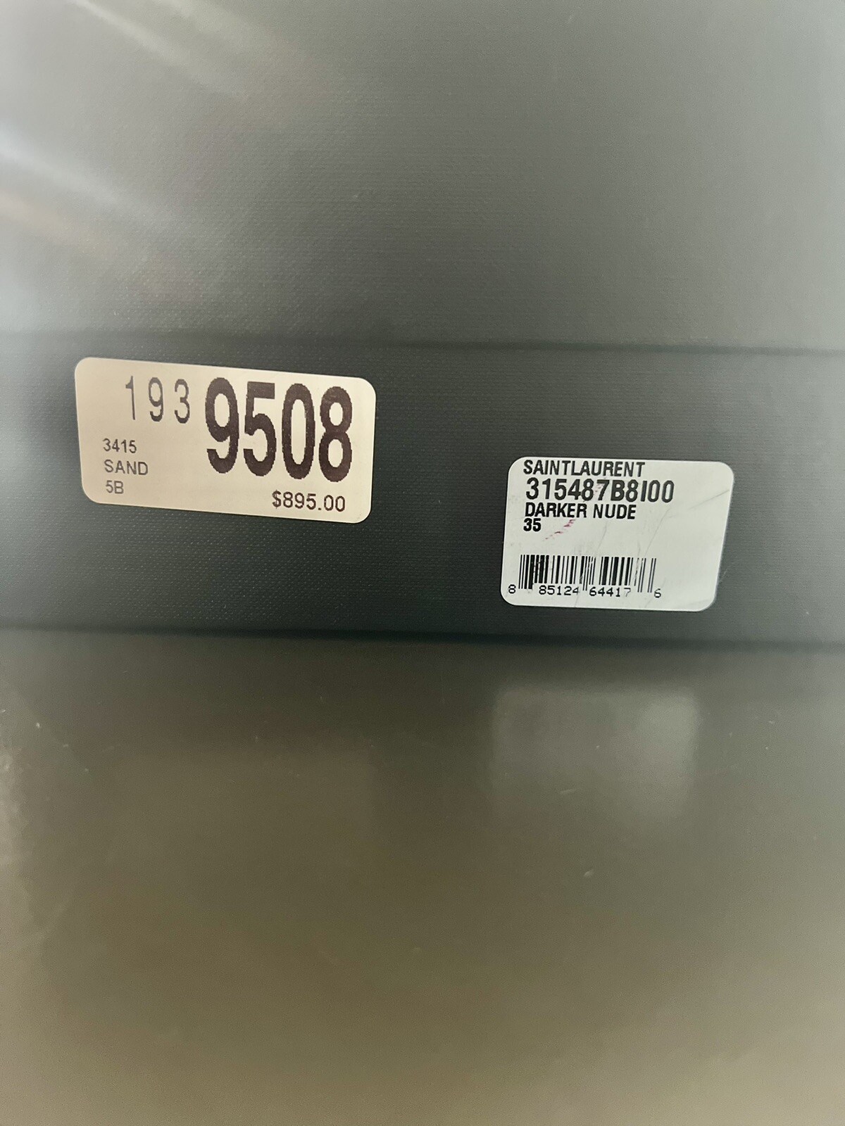 Sandali YSL Saint Laurent pelle nuda cinturino a T plateau tacco décolleté taglia 5