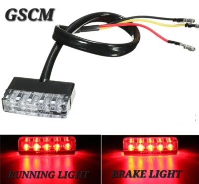 Universal Motorrad Motorrad Rücklicht Bremsrücklicht Rot LED Klein