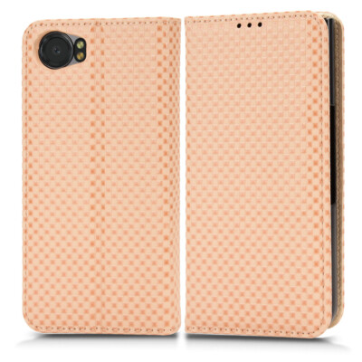 For BlackBerry Keyone, Wallet Case Grid Flip Leather Wallet Card Stand Cover