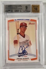 2012 Bowman Perfect Game Cavan Biggio Autograph RC 062/199 BGS 9 w/10 Auto