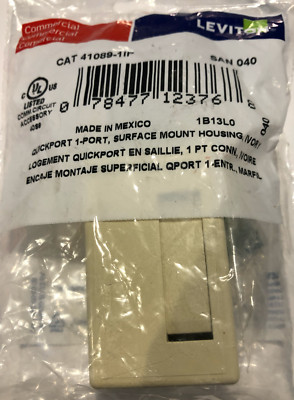 2 Pack - 41089-1IP - LEVITON - Plenum - Surface Mount Box - SMB - Ivory - 1Port