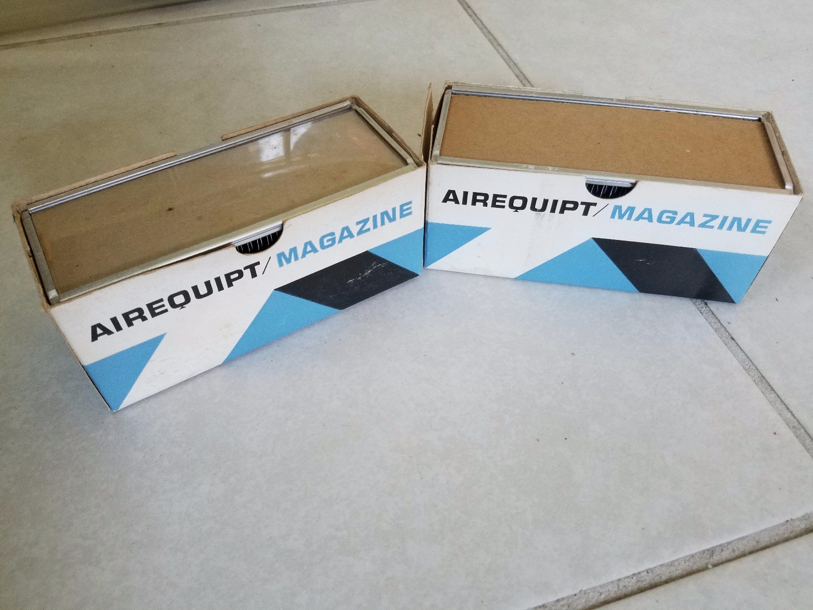 2 Vintage Airequipt 36slide Magazines for automatic slide projector