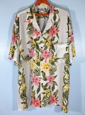 Vtg 90s Two Palms Hawaii Hawaiian Aloha Island Print Over Size T Shirt XL