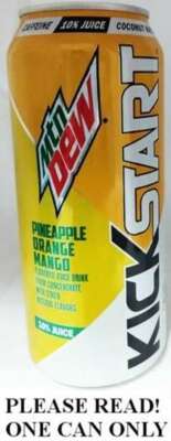 Mountain Dew Pineapple Orange Mango Kickstart (2021) Caffeine NEW FULL 16oz Can