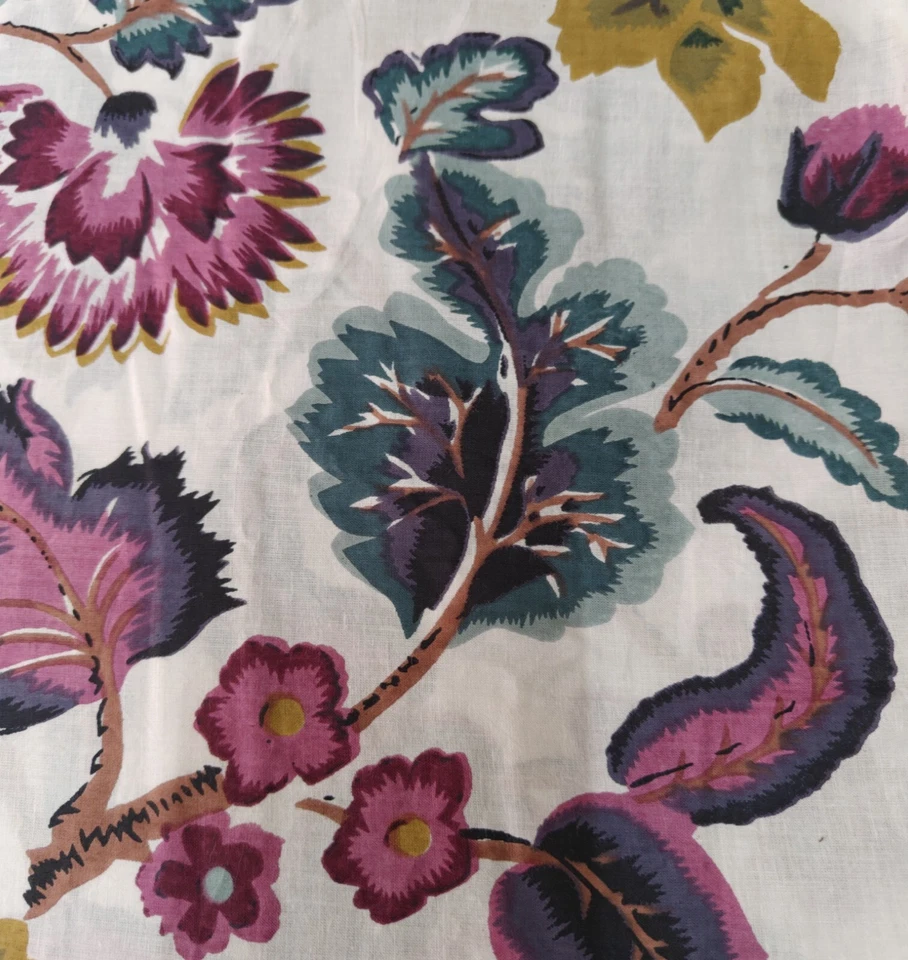 Indian Floral Fabric Cotton Fabric By Yard Hand Block Print fabric Dressmaking - Image 4 of 4