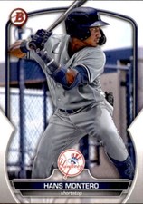 2023 BOWMAN DRAFT BASE PAPER PROSPECT BD12 HANS MONTERO YANKEES