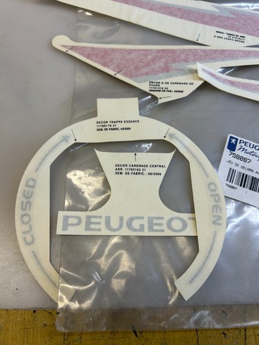 1 kit décor 7 autocollant origine peugeot 758087 xr6 50 - Picture 3 of 12