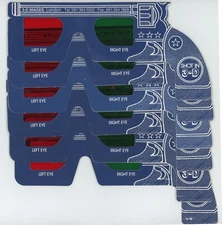 6 New Shot in 3-D ANAGLYPH Red / Green  3-D GLASSES New Old Store Stock