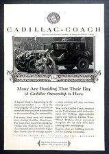 1925 Cadillac 2-door Coach photo "It's Your Day to Own One" vintage print ad