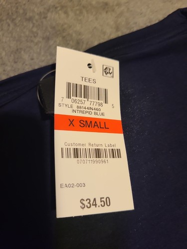 JM Collection Women's Size XS Intrepid Blue Scoop Neck Top - 第 4/5 張圖片