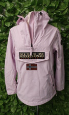 Napapijri Geographic Rainforest Pull Over Jacket Anorak Xs Baby Pink Used