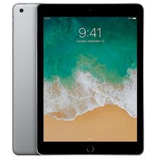 Apple iPad 5th Generation 128GB Space Gray Wifi Only Renewed Good Condition 
