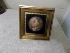 Vintage Madonna Print in Gold Frame C & A Richards Miniature Art Gallery Series