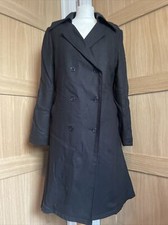 New, Lee Cooper, Ladies Black Trench Coat, Double Breasted. Size 14 Chest 36"