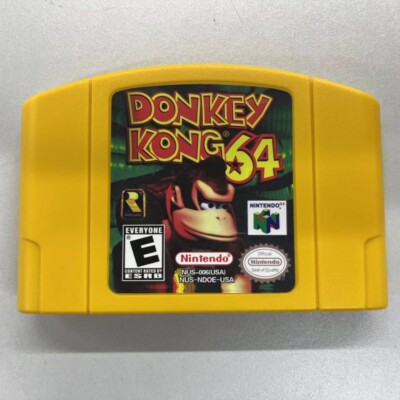 Donkey Kong 64 Nintendo 64 N64 Authentic Cleaned Tested DK64 Yellow Cart OEM