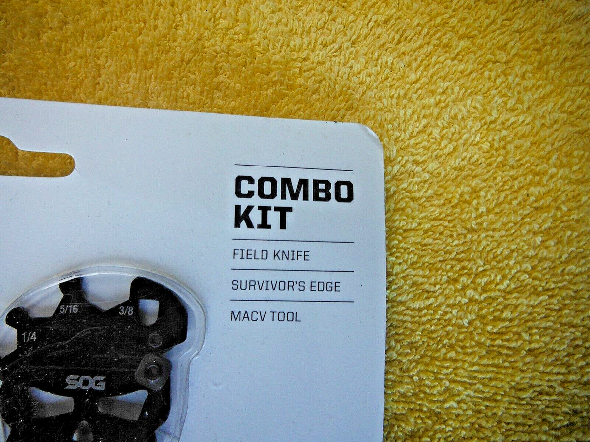 NEW! 5pk SOG FIELD COMBO KIT! 2 FIXED BLADE KNIVES, 2 SHEATHS, 1
