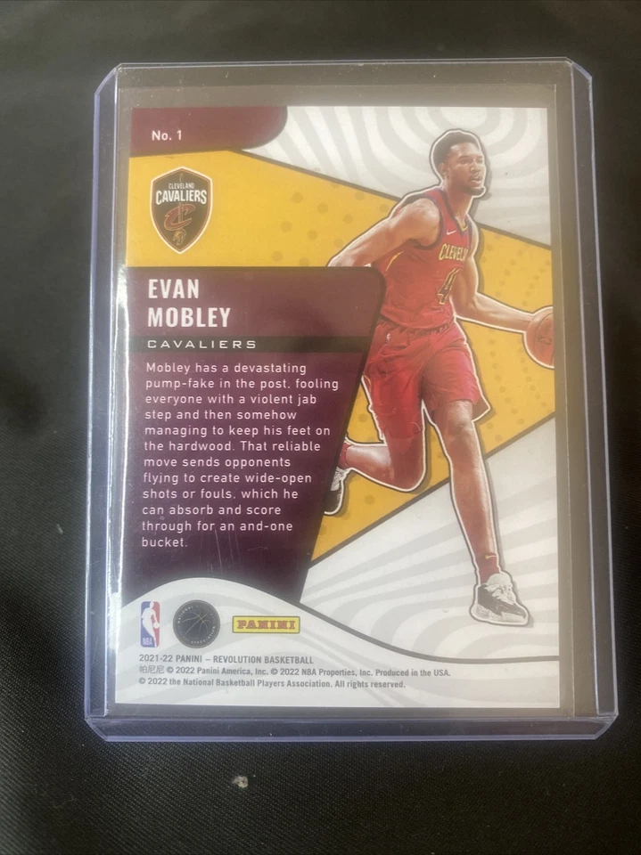 EVAN MOBLEY FRACTAL PRIZM ROOKIE CARD REVOLUTION  2021-22 Revolution Evan Mobley - Image 3 of 4