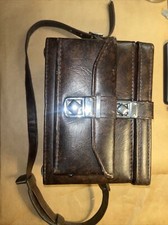 Vintage Camera Case Hard Shell Leather Brown 1970s 1980s