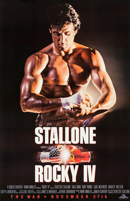 ROCKY IV   SILVESTER STALLONE SLY RETRO MOVIE POSTER FREE SHIPPING #2