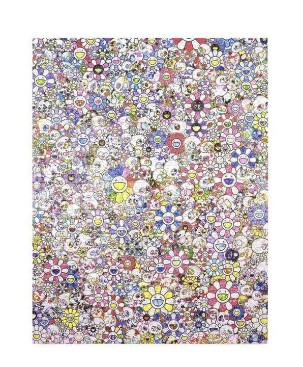 Takashi Murakami Jigsaw Puzzle SKULLS & FLOWERS CASTLE WALL IN THE