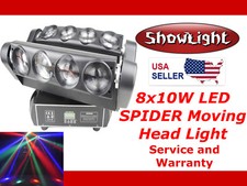   ShowLight CREE RGBW LED 8x10W 4in1 SPIDER Moving Stage Light with rotation  