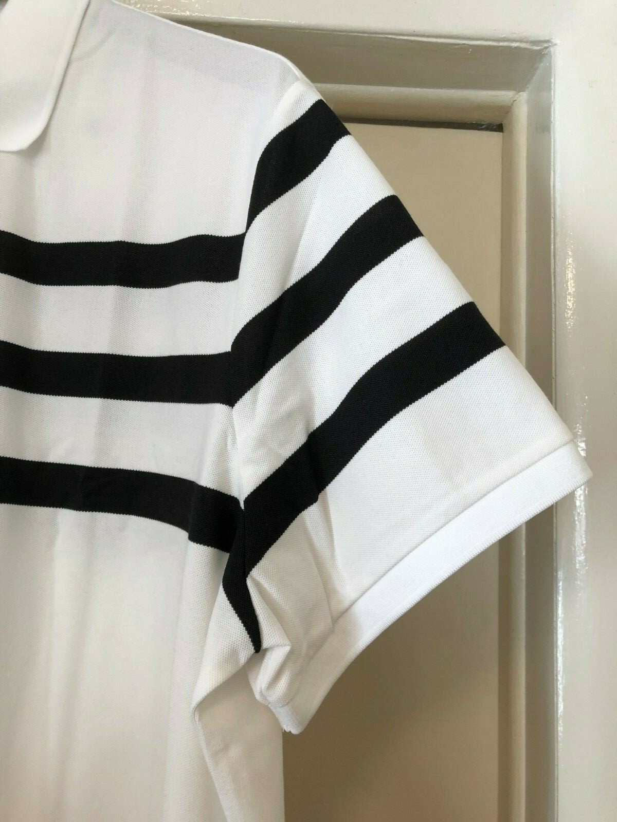 XXL POLO RALPH LAUREN BIG PWING PATCH RUGBY STRIPE RED BLACK WHITE POLO SHIRT image 7
