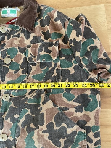 VTG Game Winner Hunting Camo Button Front Size L/ XL Jacket Long Sleeves - Picture 17 of 19