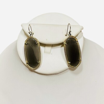 Orecchini Kendra Scott Danielle Pendenti – Tono Oro Nero – Nuovi Senza Scatola