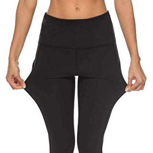 Women High Waist Yoga Pants Pockets Sport Gym Compression Leggings Fitness Tight - Picture 8 of 13
