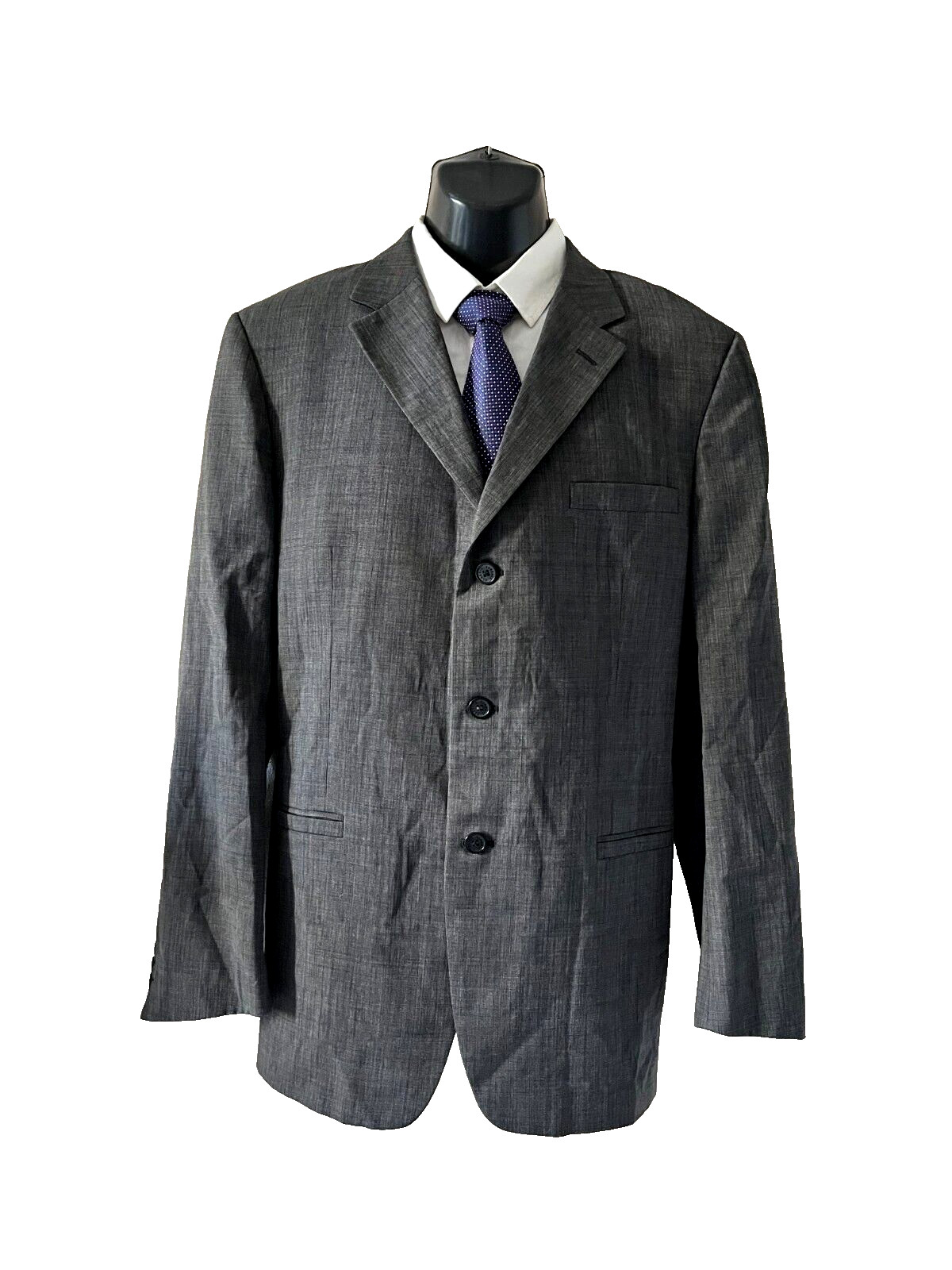 Auth Versace Classic Jacket three button Wool Bla… - image 1