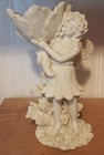 Fairy Resin Pixie with Flowers and Stones in Garden Statue Figurine 8"